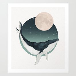 by the light of the moon Art Print