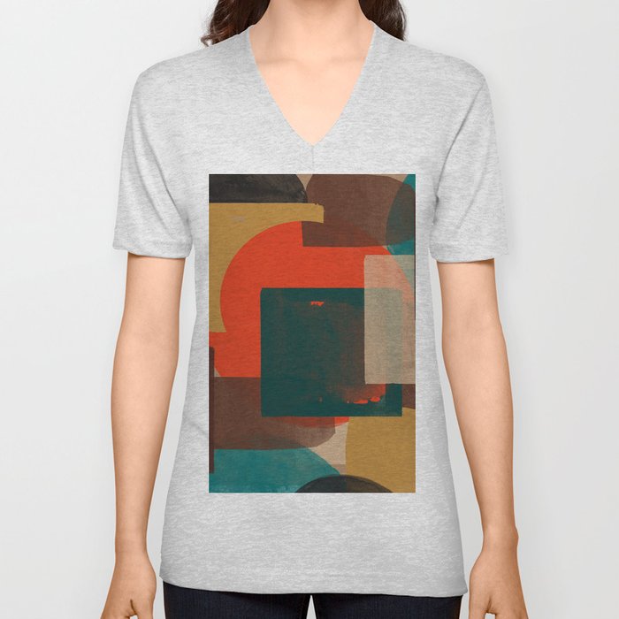 Colorful Collage Nr1. V Neck T Shirt