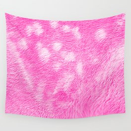 Pink Deer Fur Pop-Art Animal Print Wall Tapestry