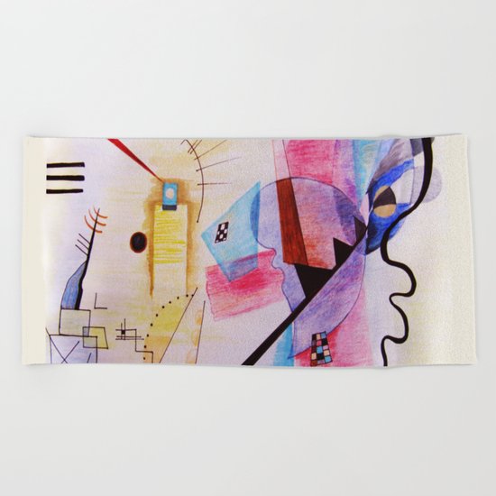 inspiration from Kandinsky Beach Towel