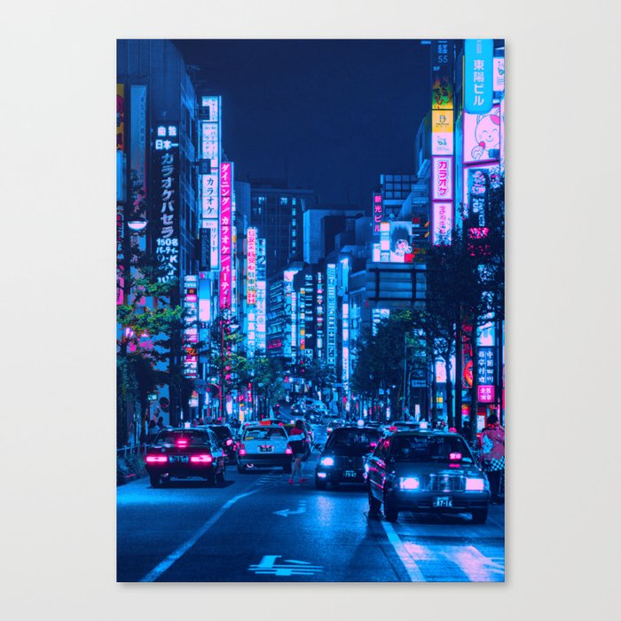 Japan nightlife Canvas Print