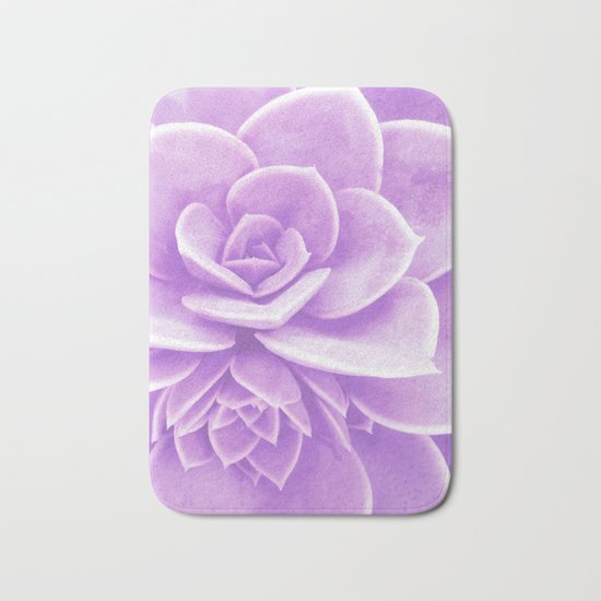 Purple Succulent Reflection Bath Mat