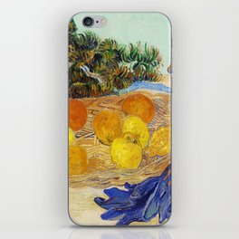 Still Life of Oranges and Lemons with Blue Gloves, Vincent Van Gogh iPhone Skin