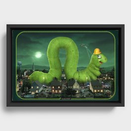 The Mile Worm Framed Canvas