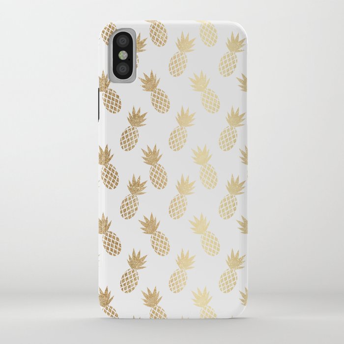 gold pineapple pattern iphone case