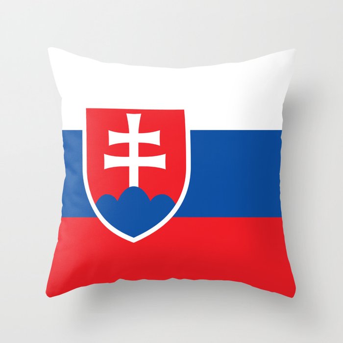 Slovakian Flag of Slovakia Throw Pillow