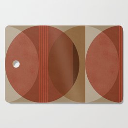 Abstraction_RED_LINE_HORIZON_LANDSCAPE_GEOMETRIC_0523A Cutting Board
