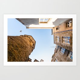 Looking up in Saint-Malo Art Print