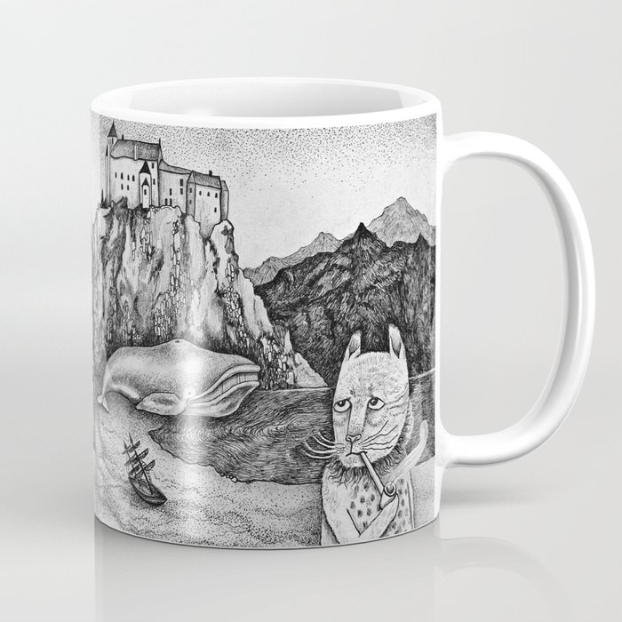 The Whale, The Castle & The Smoking Cat Coffee Mug