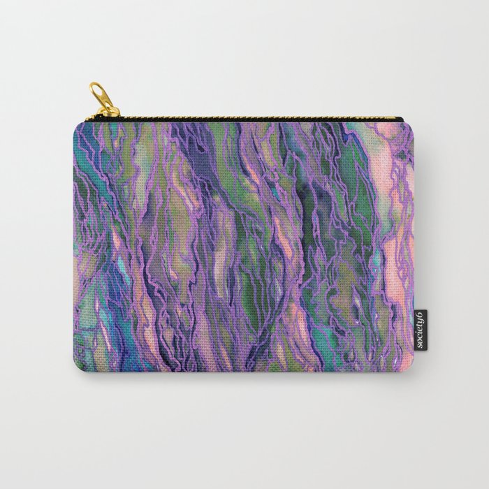 Marble Idea Lavender Pink Peach Abstract Watercolor Painting