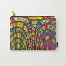 Colorful Neon Bright Abstract Line Art Carry-All Pouch