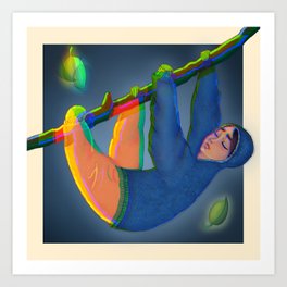 Hanging On | Sloth  Art Print