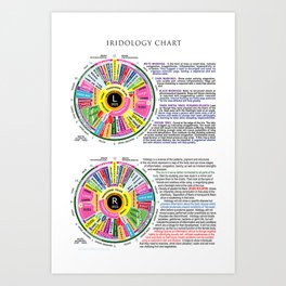 Iridology Informational & Educational Chart Art Print