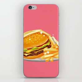 Double Cheeseburger and Fries iPhone Skin