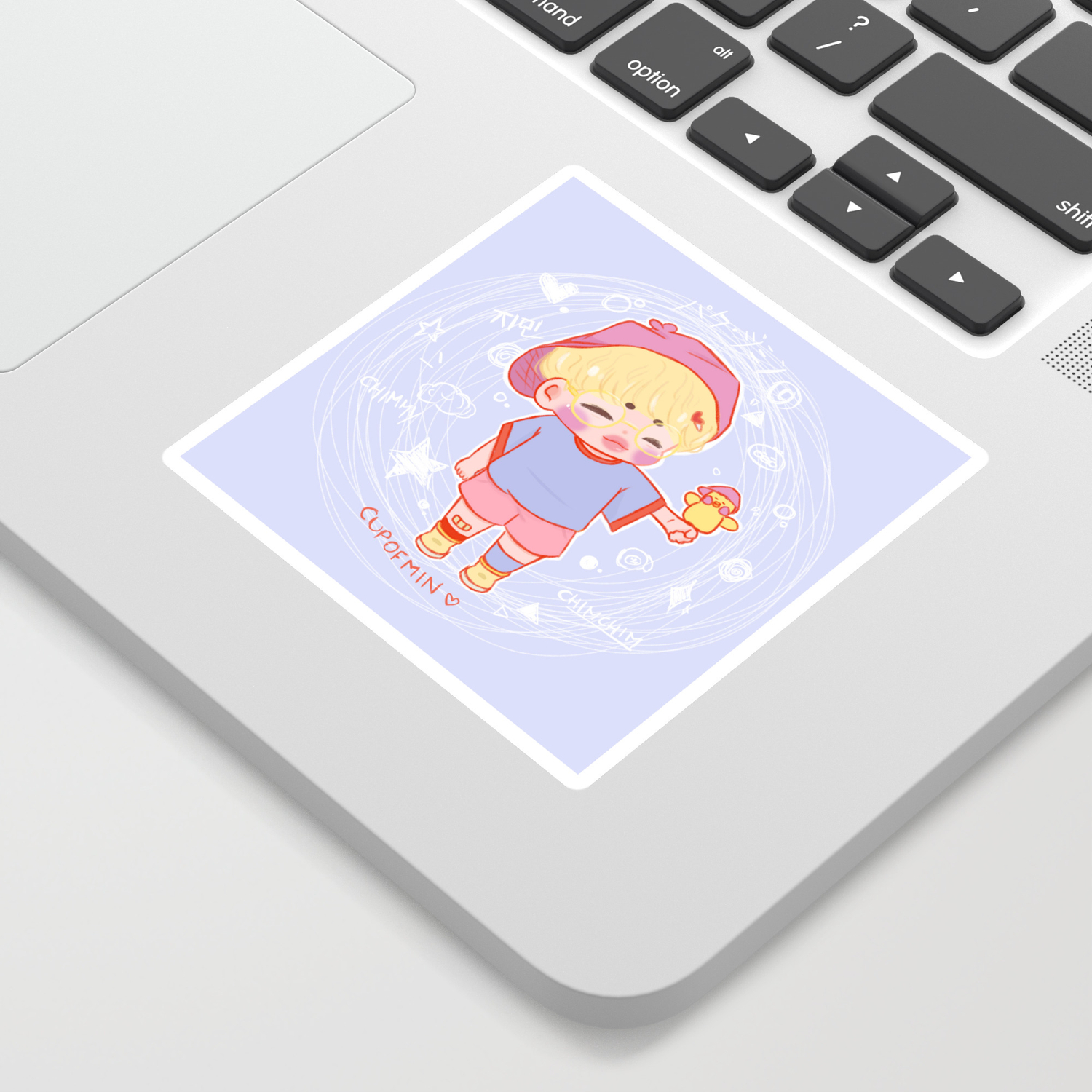 cute little jimin bts print sticker by cupofmin society6