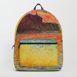 Claude Monet Sunset In Venice Backpack | Impressionism, Duskinvenice, Venedig, Sunsetinvenice, Painting, Artwork, Fineart, Sangiorgiomaggiorebytwilight, Claudemonet, Colorful 