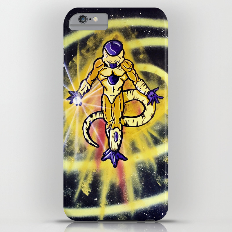 Golden Frieza Attacks Dragonball Super Spray Painting Iphone Case