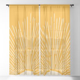 Marigold Burning Sun Sheer Curtain