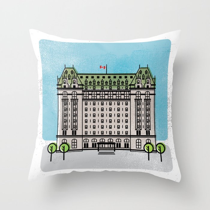 Hotel Fort Garry Winnipeg Throw Pillow by Carl Shura Society6