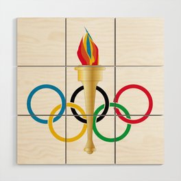 Olympic Rings Wood Wall Art