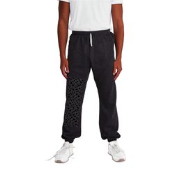 Black and White Warped Checkerboard Sweatpants