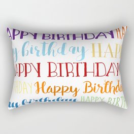 Happy Birthday | Fun & Bright Rectangular Pillow