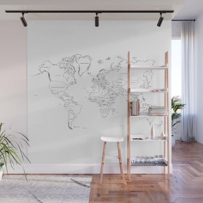 Paint your World Map Wall Mural