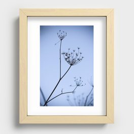 Silhouette on blue Recessed Framed Print