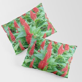 Red Flower Meadow Pillow Sham