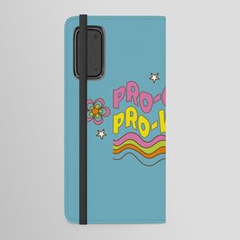 Pro-Choice Groovy Typography Blue Android Wallet Case
