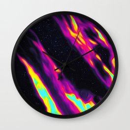 The Jihad Wall Clock | Liquify, Iridescent, Fire, Marble, Glitches, Colorful, Colors, Oil, Pattern, Watercolor 