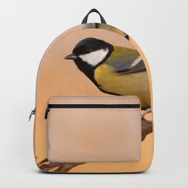 Songbird (Great Tit) on Autumn Day #decor #society6 #buyart Backpack