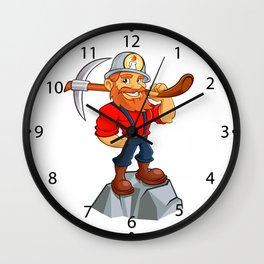 miner funny with pick.Prospector cartoon Wall Clock | Pick, Goldprospector, Minercartoon, Cartoonprospector, Man, Cartoonminer, Prospector, Cartoon, Axe, Miner 
