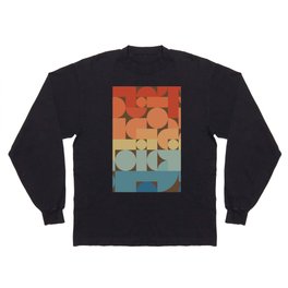 Retro Geometric Abstract Art 70s 2 Long Sleeve T-shirt