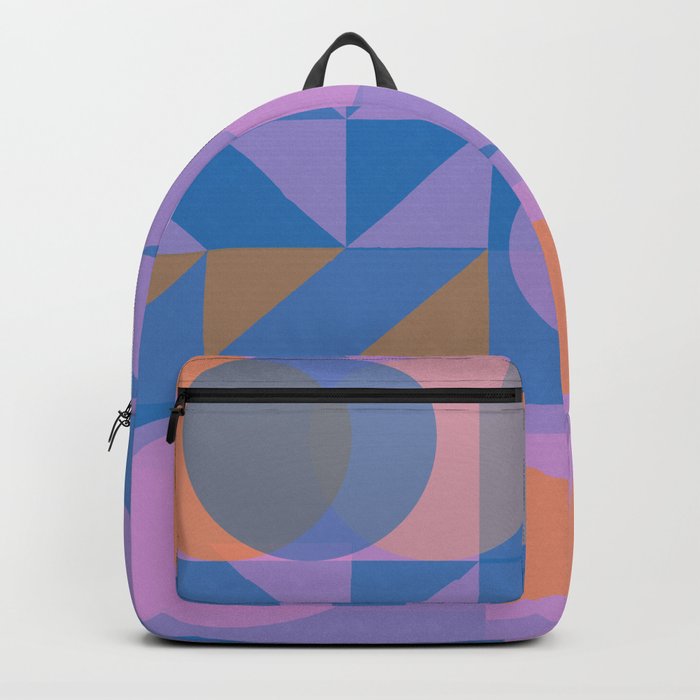 Shapes in Blue and Lavender Backpack