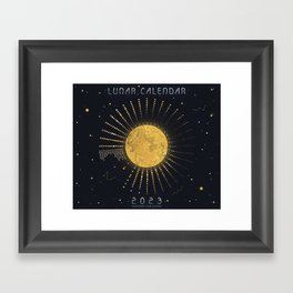 2023 Lunar Calendar - Northern Hemisphere Framed Art Print
