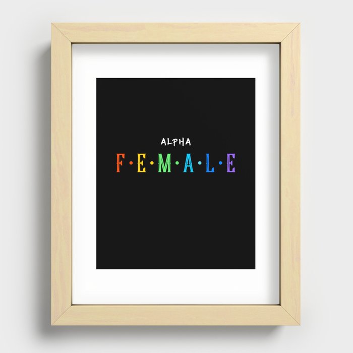 ALPHA FEMALE Recessed Framed Print