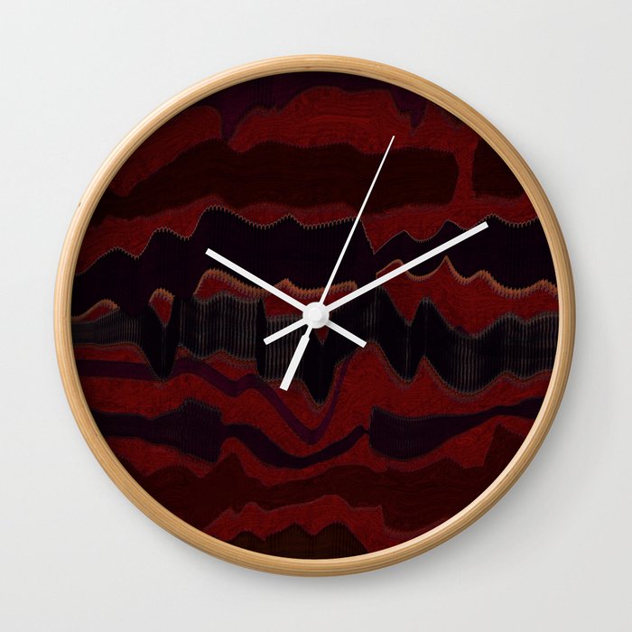 Grunge black and red Wall Clock
