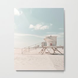 Lifeguard Tower California Beach Metal Print