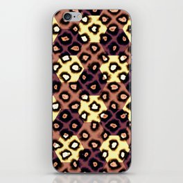 Hexagon leopard print iPhone Skin