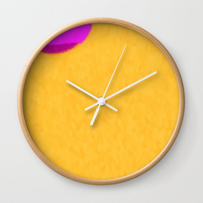 Yellow Pink Wall Clock