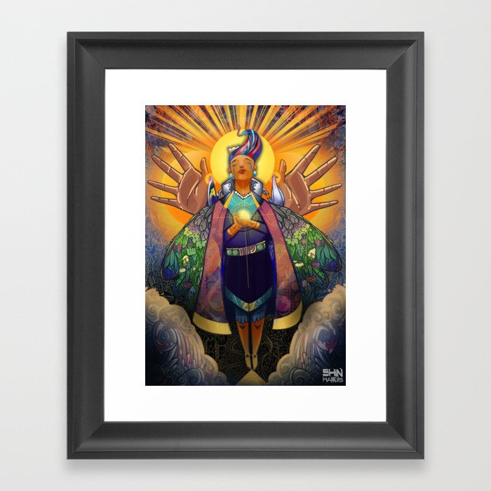 And the Darkness Shall Not Overcome Her Framed Art Print