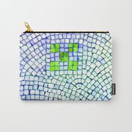 artisan 22.06.16 in lime & shades of blue Carry-All Pouch | Abstract, Pattern, Architecture, Digital 
