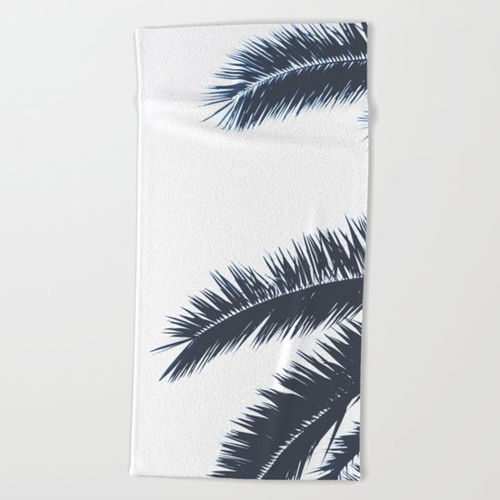 Palm Tree leaves abstract III Beach Towel