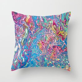 Flowing colors Throw Pillow