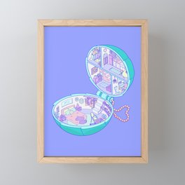 Tiny Haus Framed Mini Art Print | Shell, Beach, Vaporwave, Drawing, Toy, 90S, Tiny, Nostalgia, Nineties, Pocket 