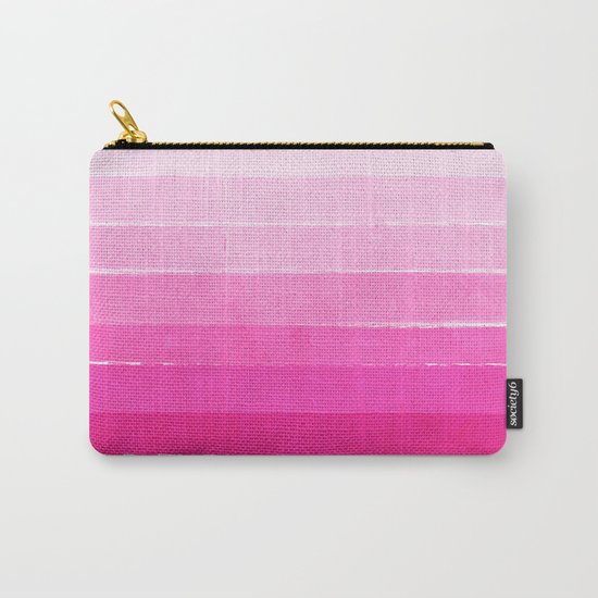 Luca - Ombre Brushstroke, pink girly trend art print and phone case for young trendy girls Carry-All Pouch