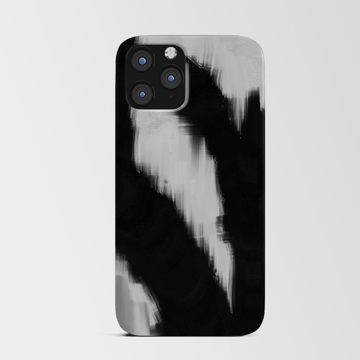 Modern Abstract Black and White No6 iPhone Card Case