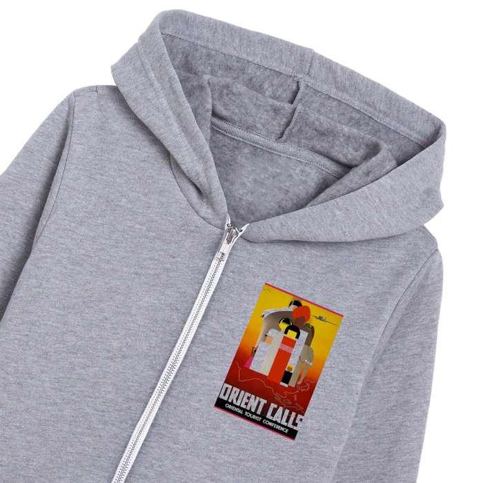 Vintage travel poster Kids Zip Hoodie