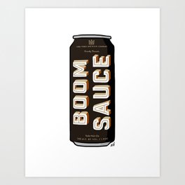 Boom Sauce Beer Can Art Print | Yearofbeers, Yob2018, Digital, Illustration, Beveragecan, Drawing, Lordhobo, Yob4, Beerprint, Beerposter 